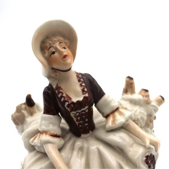 Vintage Porcelain Girl, Rotating Music Box, Little Bo Peep, Wind Up, Figurine, 1 - Picture 8 of 8